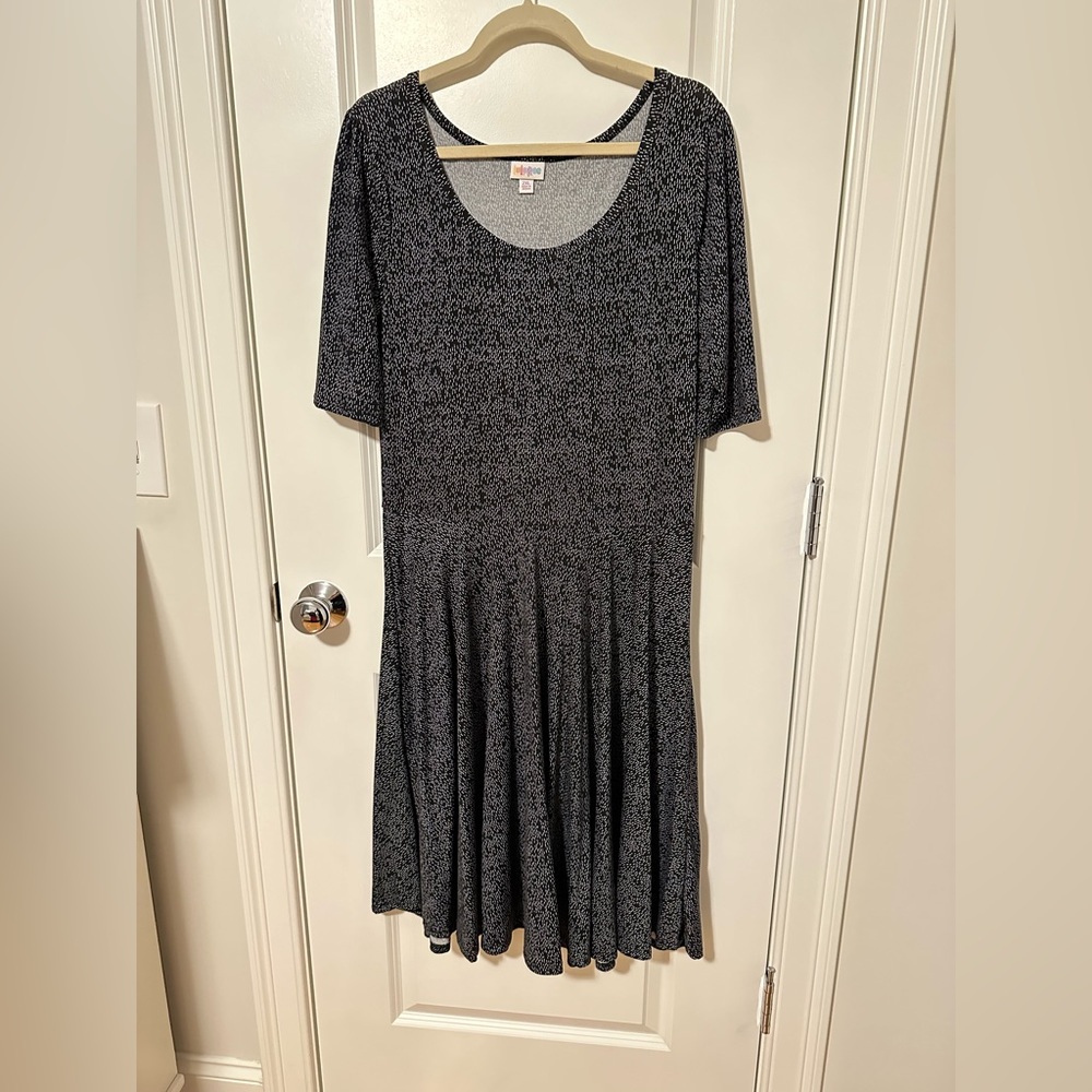 LuLaRoe Black and White Nicole Dress